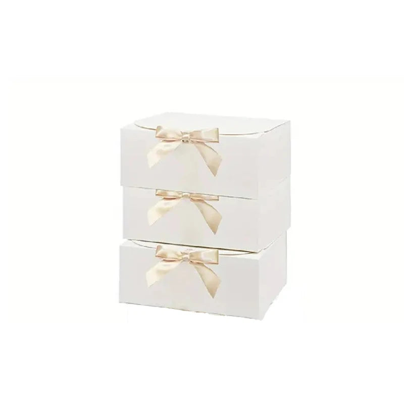 3pcs Large White All-In-One Gift Box with Bow